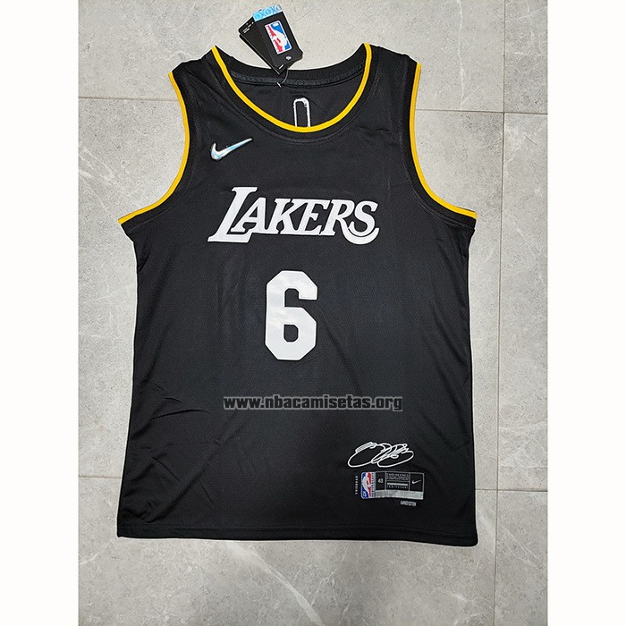 Camiseta Los Angeles Lakers LeBron James NO 6 Select Series 2022 Negro